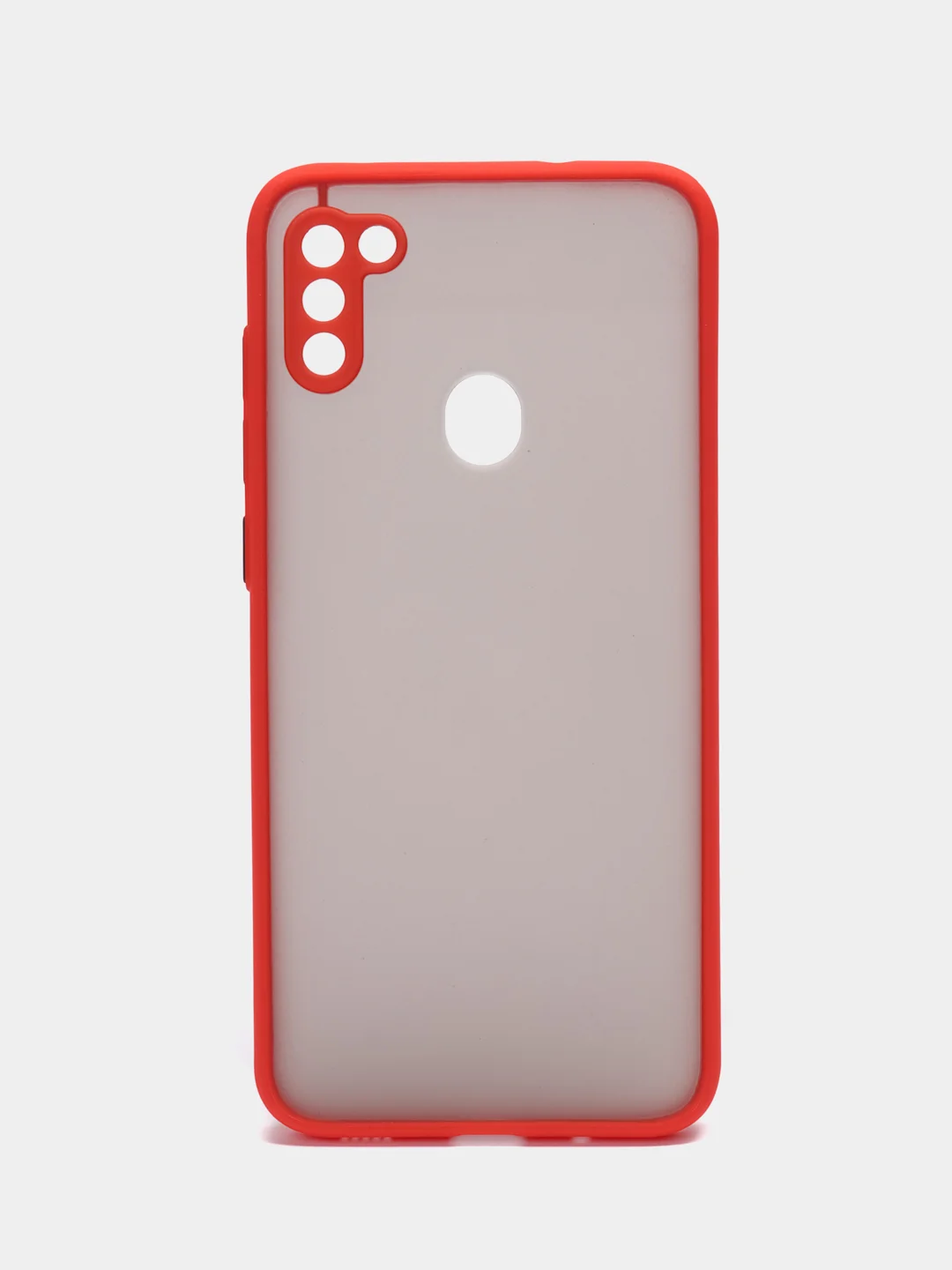 Красный чехол Samsung Galaxy A11/M11 (Галакси А11/М11), пластиковый, матовый, с цветными кнопками
