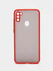 Красный чехол Samsung Galaxy A11/M11 (Галакси А11/М11), пластиковый, матовый, с цветными кнопками