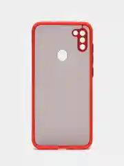 Красный чехол Samsung Galaxy A11/M11 (Галакси А11/М11), пластиковый, матовый, с цветными кнопками
