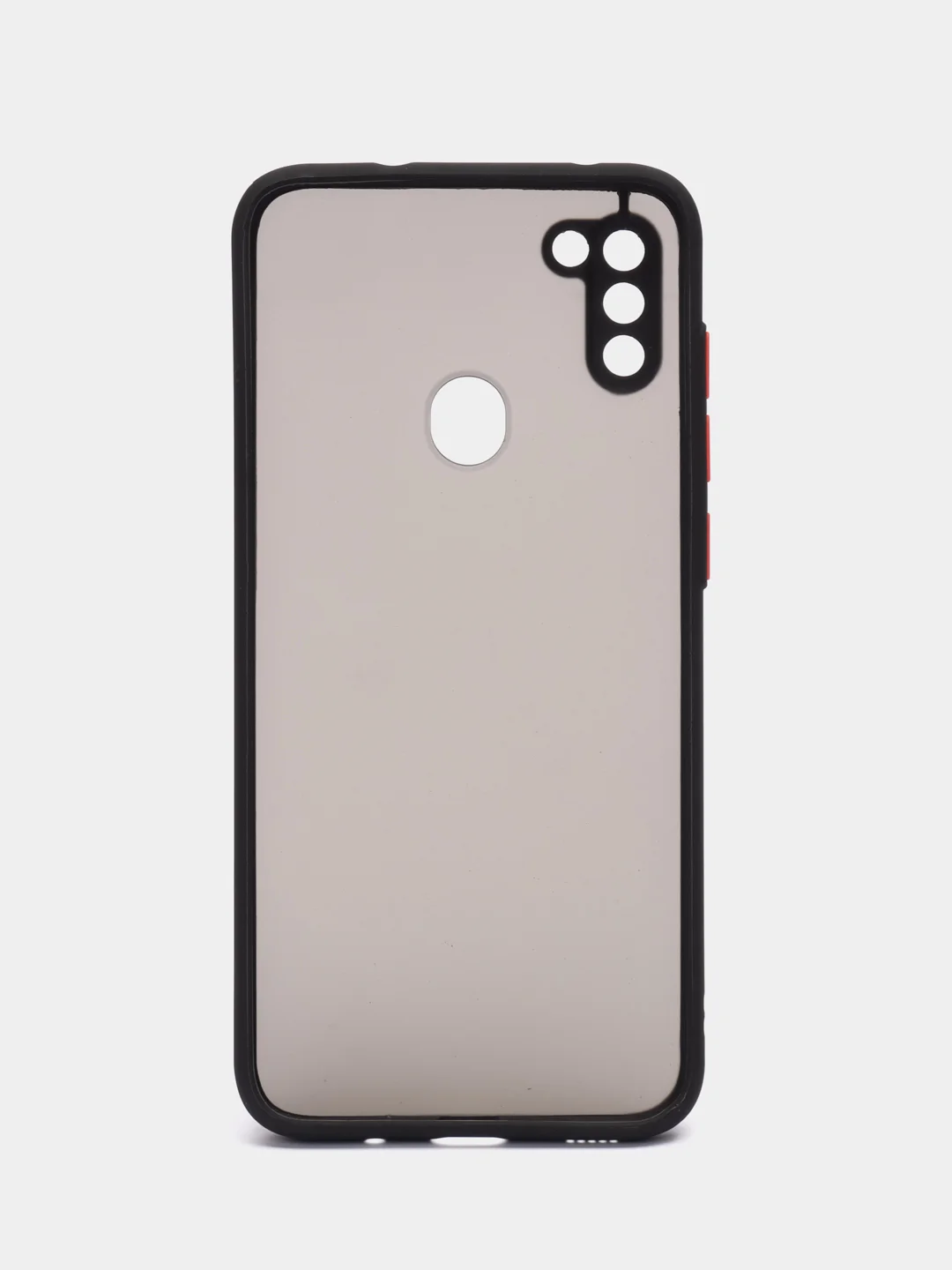 Темно-синий чехол Samsung Galaxy A11/M11 (Галакси А11/М11), пластиковый, матовый, с цветными кнопками
