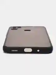 Темно-синий чехол Samsung Galaxy A11/M11 (Галакси А11/М11), пластиковый, матовый, с цветными кнопками