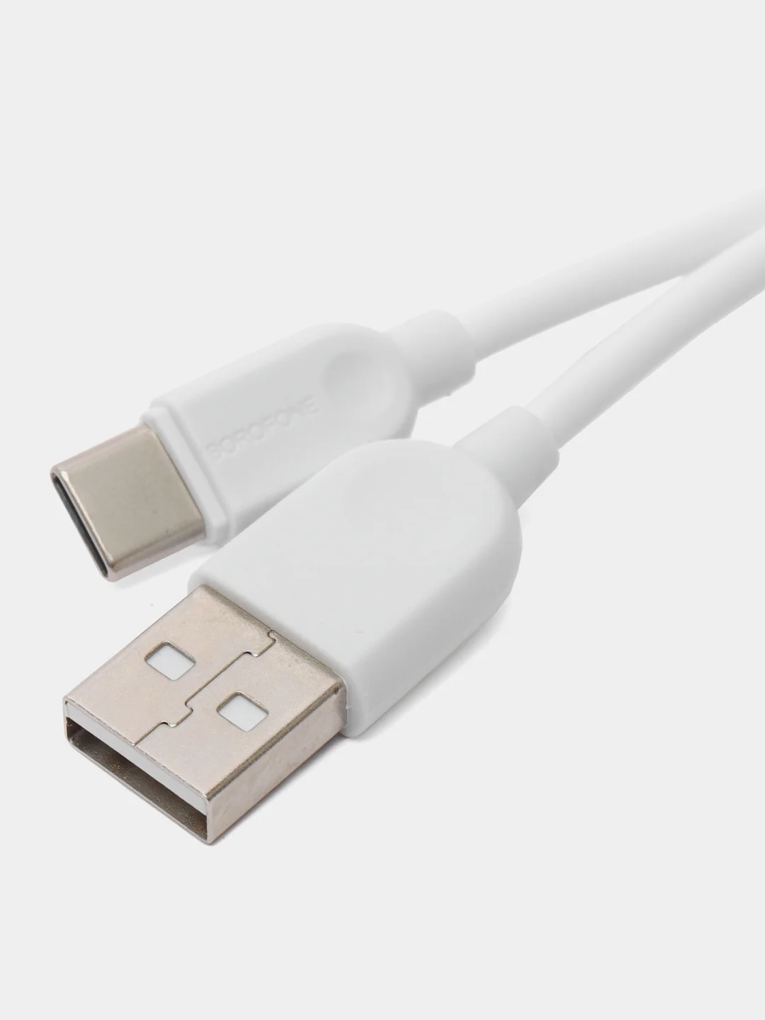 Белый кабель Borofone BX14 LinkJet, USB - Type-C, 3A, 1 м