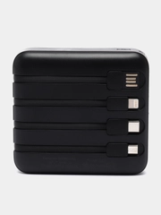 PowerBank cо встроенными кабелями, 10000 мач