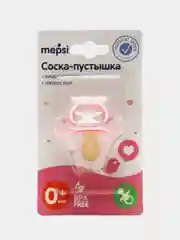 Розовый соска-пустышка латексная классическая MEPSI 0+ мес 0321