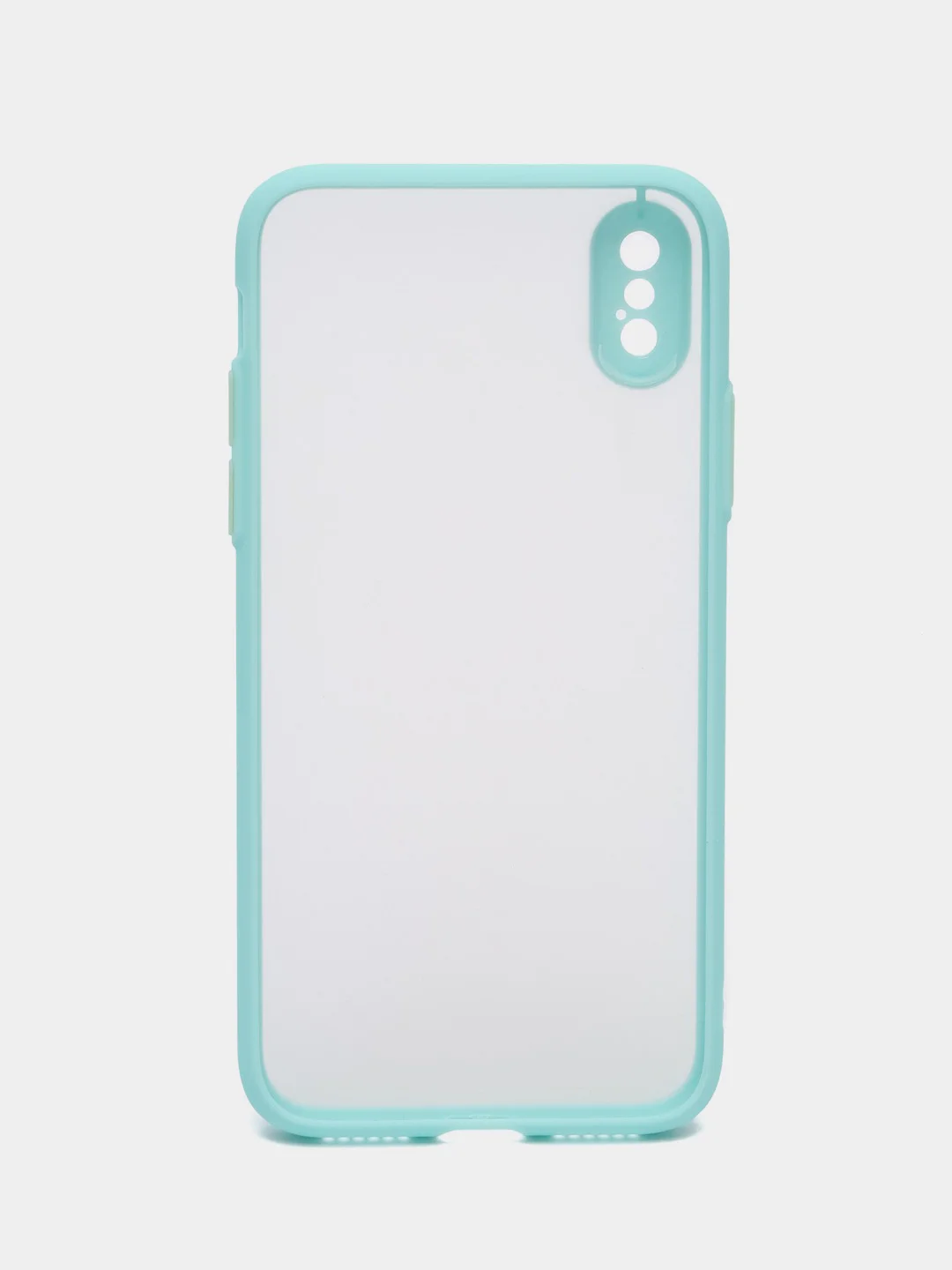 Бирюзовый чехол Apple iPhone X / Xs, Айфон Х / Хс пластиковый, матовый, с цветными кнопками