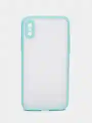 Бирюзовый чехол Apple iPhone X / Xs, Айфон Х / Хс пластиковый, матовый, с цветными кнопками