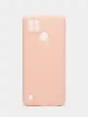 Розовый чехол силиконовый Realme C21 с защитой камеры