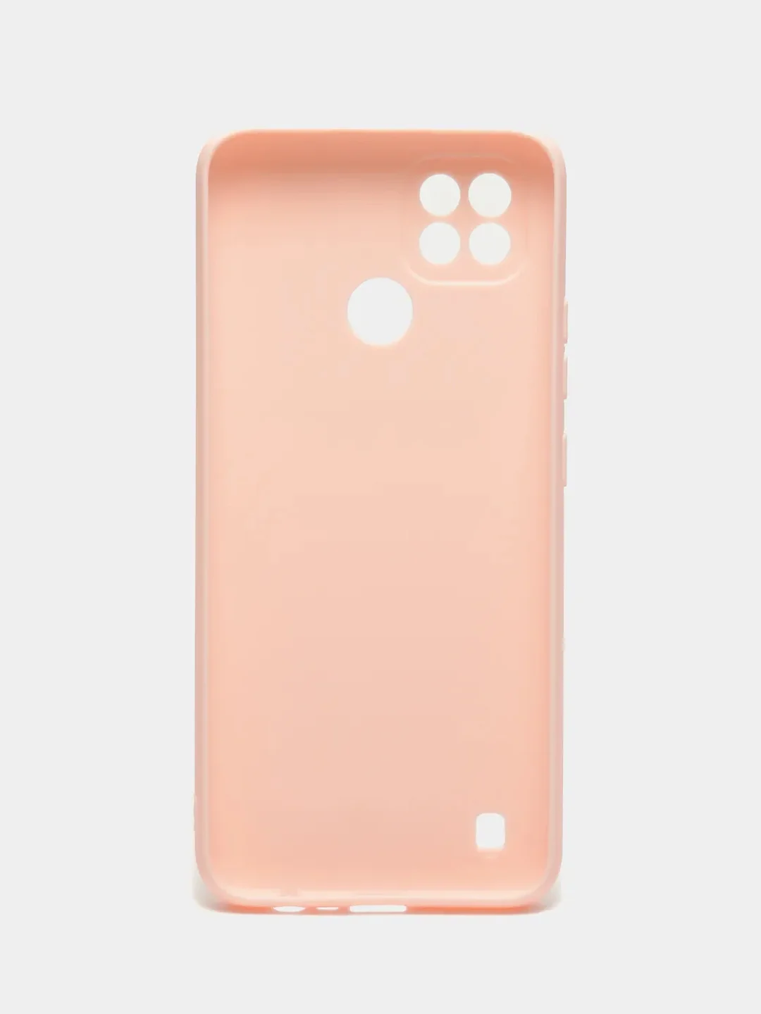 Красный чехол силиконовый Realme C21 с защитой камеры