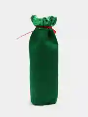 Зеленый чехол для бутылки Новогодний