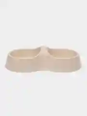 Бежевый миска для кошек, двойная, 0,2 л