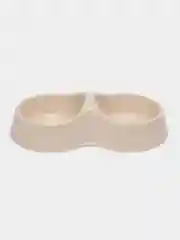 Бежевый миска для кошек, двойная, 0,2 л