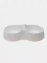 Белый миска для кошек, двойная, 0,2 л