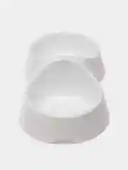 Белый миска для кошек, двойная, 0,2 л