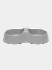 Серый миска для кошек, двойная, 0,2 л