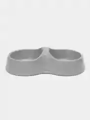 Серый миска для кошек, двойная, 0,2 л