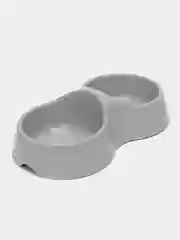 Серый миска для кошек, двойная, 0,2 л