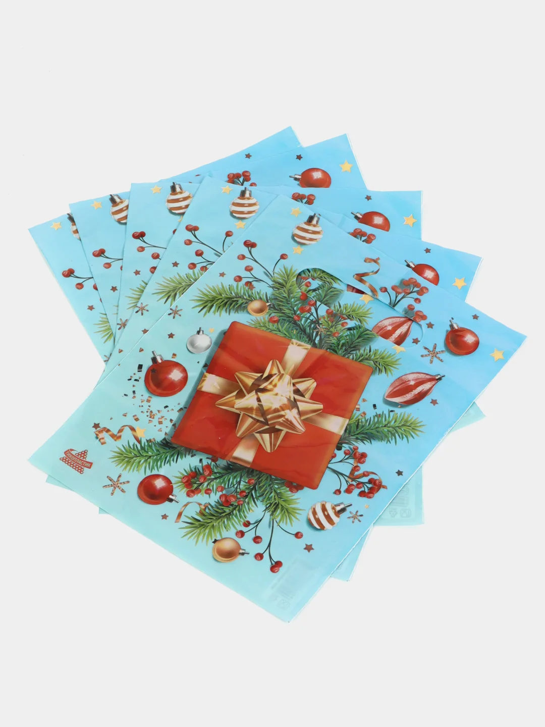 Лимонный пакет новогодний,5 шт ,20*30
