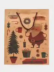 Песочный хаки крафт пакет подарочный Новогодний