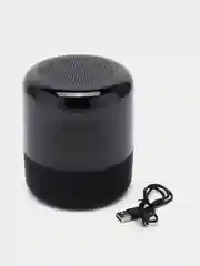 Черный портативная Bluetooth колонка-ночник с прозрачным корпусом, с красочным рельефным свечением