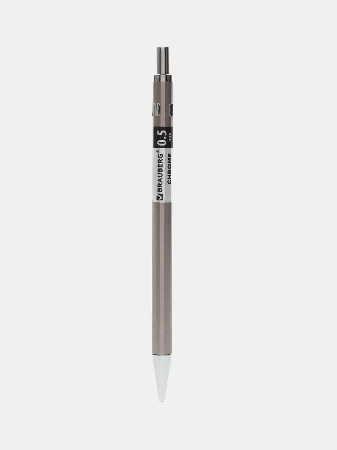 Карандаш механический 0,5 мм + грифели Hb 12 штук на блистере, Brauberg Chrome