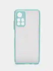 Бирюзовый чехол Xiaomi Poco M4 Pro 5G, Redmi Note 11 5G, пластиковый, матовый, с цветными кнопками