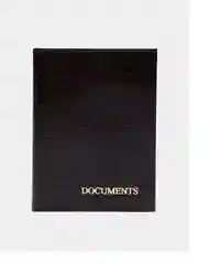 Пурпурный обложка для автодокументов кожаная под Крокодила, "DOCUMENTS"