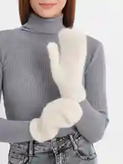 Белый варежки женские