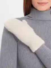 Белый варежки женские