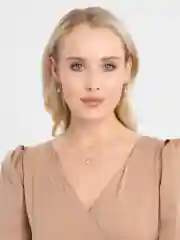 Набор серьги и цепочка с кулоном-подвеской, комплект бижутерии, на выпускной