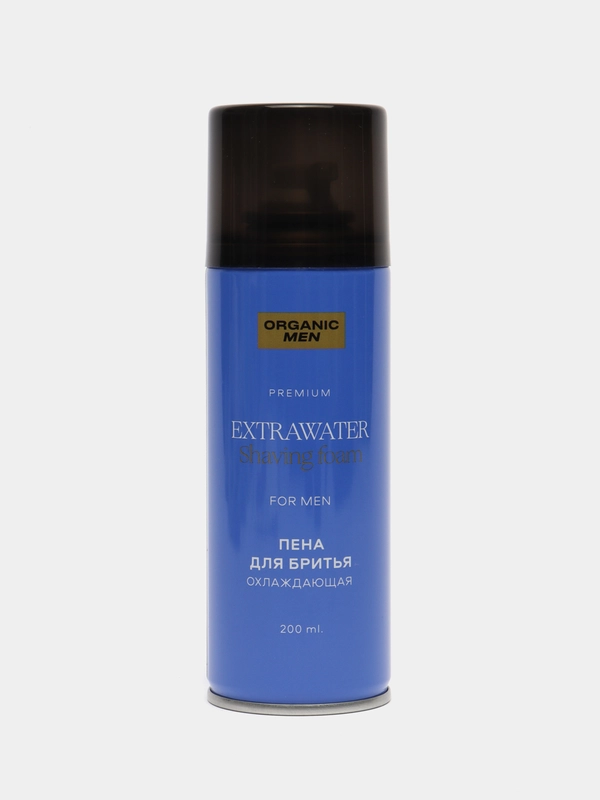 Охлаждающая пена для бритья Organic Men, ExtraWater, 200 мл