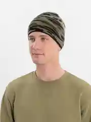Зелёный хаки шапка Бини мужская зимняя, размер универсальный