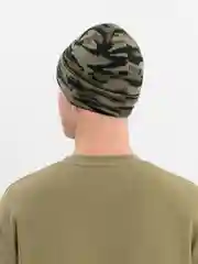 Зелёный хаки шапка Бини мужская зимняя, размер универсальный