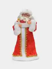 Алый музыкальный Дед Мороз, музыкальная Снегурочка, игрушка под ёлку, новогодние игрушки