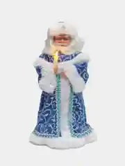Голубой музыкальный Дед Мороз, музыкальная Снегурочка, игрушка под ёлку, новогодние игрушки