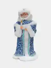Голубой музыкальный Дед Мороз, музыкальная Снегурочка, игрушка под ёлку, новогодние игрушки