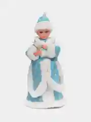 Лазурный музыкальный Дед Мороз, музыкальная Снегурочка, игрушка под ёлку, новогодние игрушки