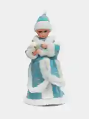 Лазурный музыкальный Дед Мороз, музыкальная Снегурочка, игрушка под ёлку, новогодние игрушки