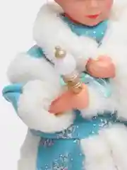 Лазурный музыкальный Дед Мороз, музыкальная Снегурочка, игрушка под ёлку, новогодние игрушки