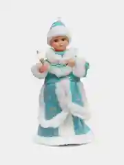 Лазурный музыкальный Дед Мороз, музыкальная Снегурочка, игрушка под ёлку, новогодние игрушки