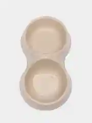 Бежевый миска для кошек, двойная, 0,2 л