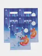 Небесно-голубой новогодние пакеты 20 х 30 см/ Пакет "С Новым Годом" / Пакет подарочный на Рождество