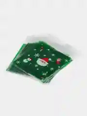 Зеленый новогодний пакет, бопп 10 шт, 10 х 10