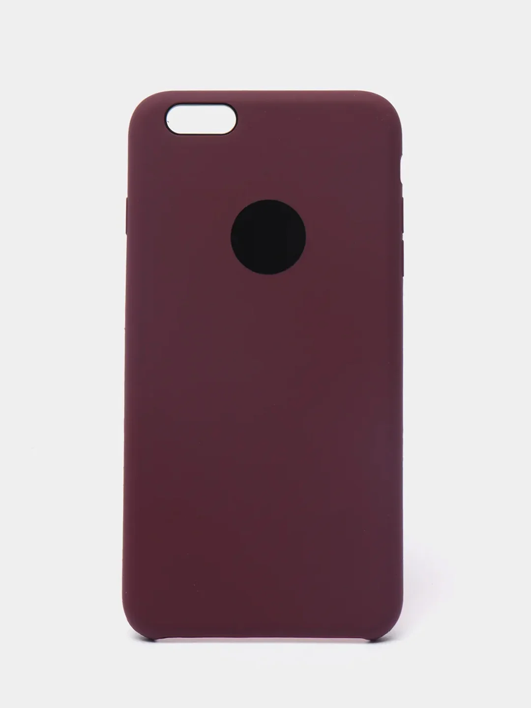 Тёмно-бордовый силиконовый чехол iPhone 6 Plus / 6S Plus, с открытым низом