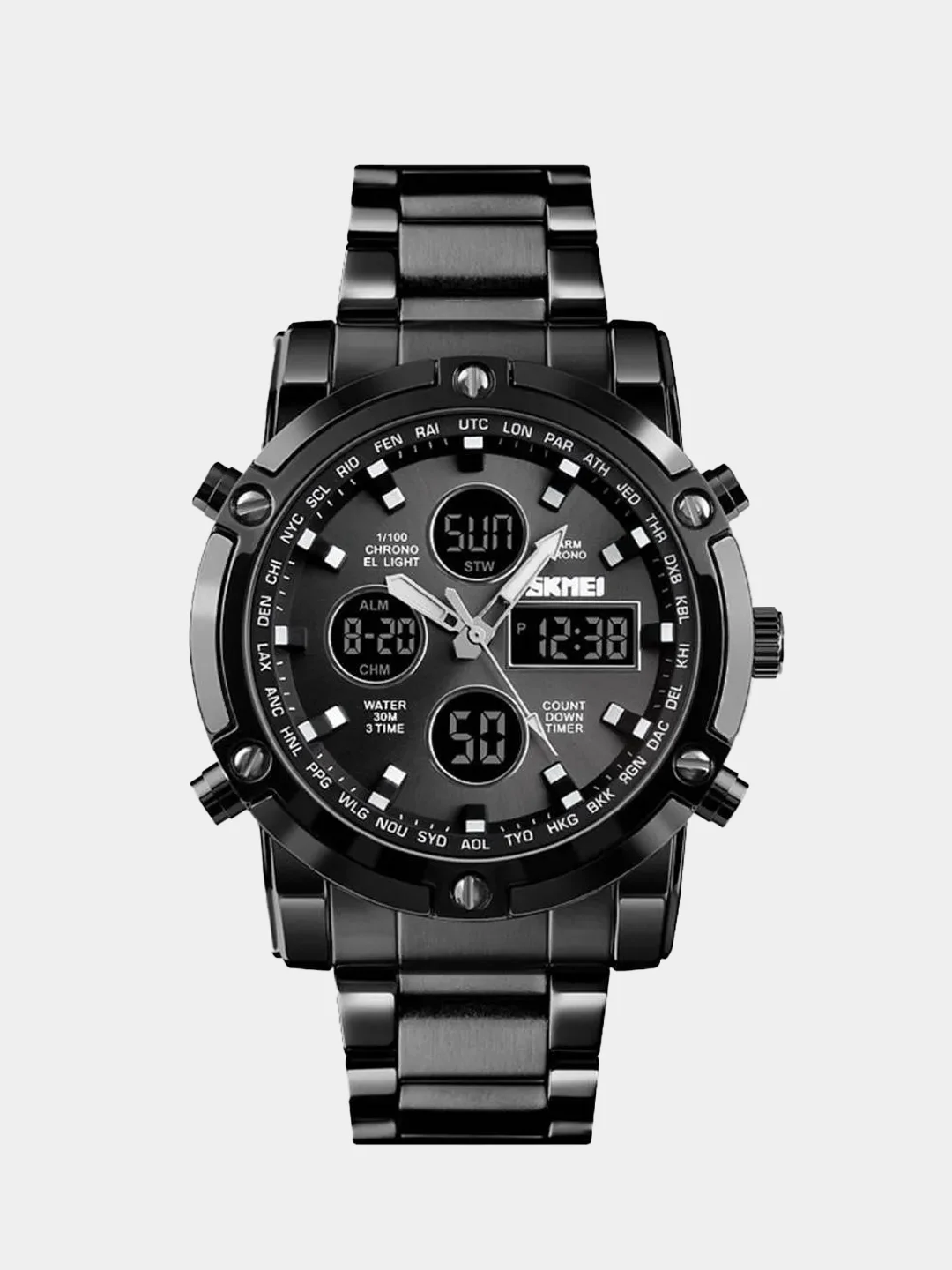 Черный наручные мужские часы Skmei 1389 Black