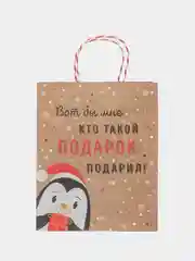 Пакет новогодний, подарочный, с приколом, рисунком, пожеланием