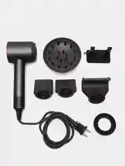 Фен для волос Super Hair Dryer, 3 скорости,5 асадок, розовый, профессиональный фен 1600 Вт
