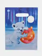 Оливковый пакет новогодний 20 х 30 см (3, 5, 10 шт)