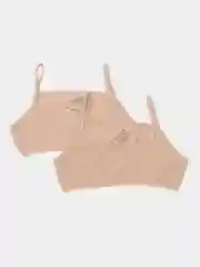 Бежевый топ для девочки, 2 шт