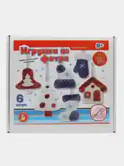 Красный мягкая елочная игрушка из фетра, новогодние игрушки своими руками, 6 штук