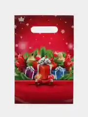 Розовый пакет новогодний 20 х 30 см (3, 5, 10 шт)